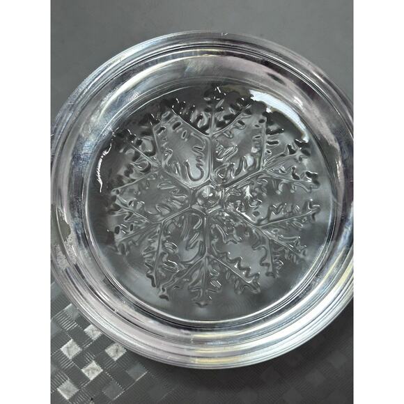LEAD CRYSTAL Echt Bleikristall 24% PBO Snowflake Bubble Dome Paperweight - Picture 9 of 12